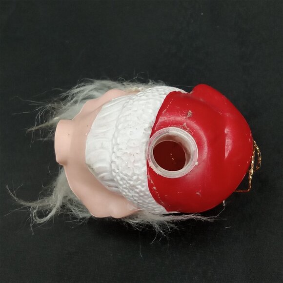 Mid Century Modern Christmas Ornament Plastic Santa Head Bulb Cover 1950s - Picture 6 of 11